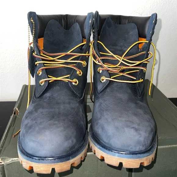 Timberland Men's Dark Blue Nubuck Boots